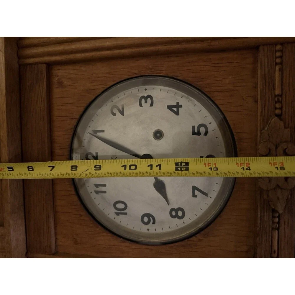 ✿ German HAC Wall Clock 1926 Wooden Chiming Clock Rack & Snail 8-Day